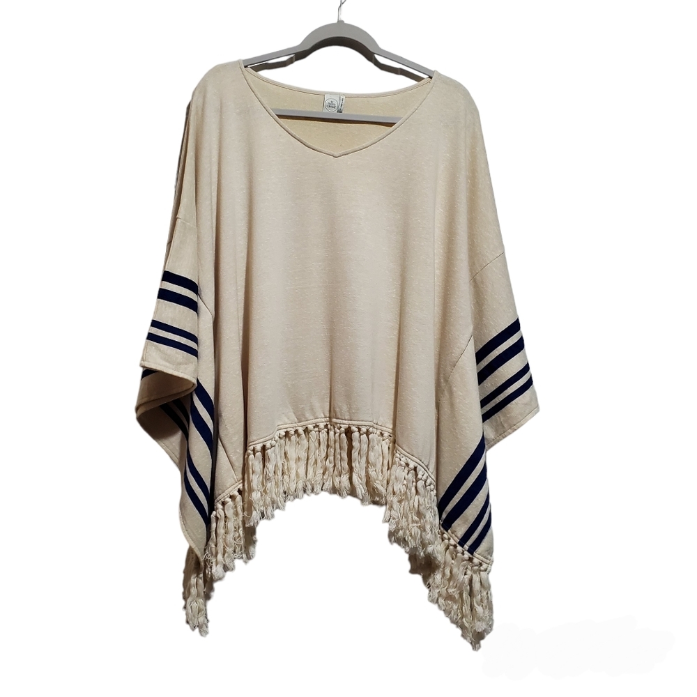 Paper Crane Boho Fringed Poncho